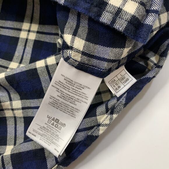 Brooks Brothers Shirt Mens L Windsor Blue Check Cotton Button Down Long Sleeve - Picture 6 of 9